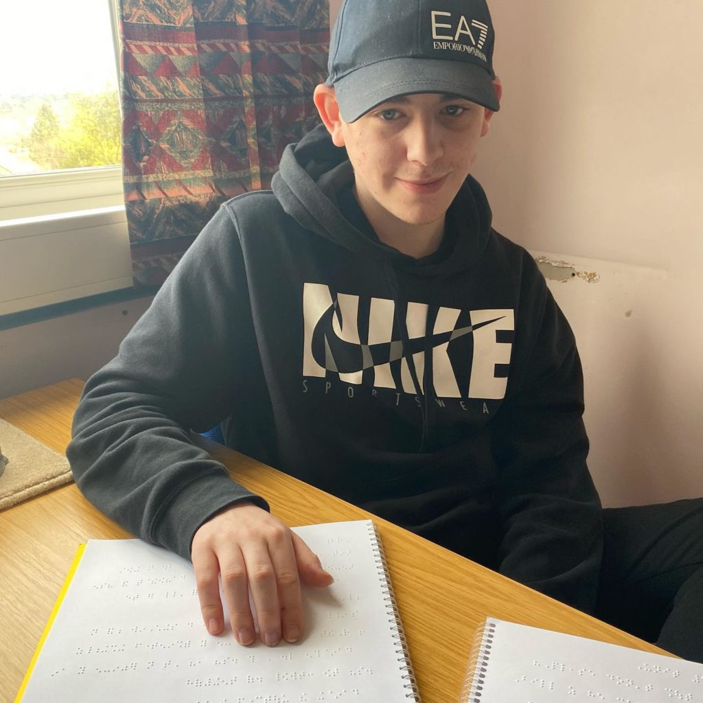 Filming at the Royal National College for the Blind in Hereford High